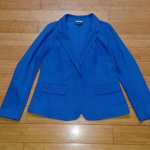 Lane Bryant Modernist Cobalt Blue One-Button Blazer